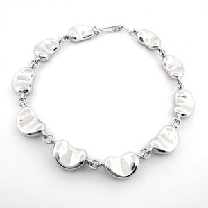 TIFFANY Authentic Silver Bean Charm Bracelet